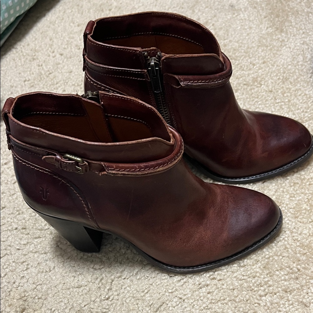 Frye Dark Brown Ankle Boots